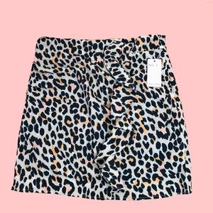 NWT, leopard mini skirt